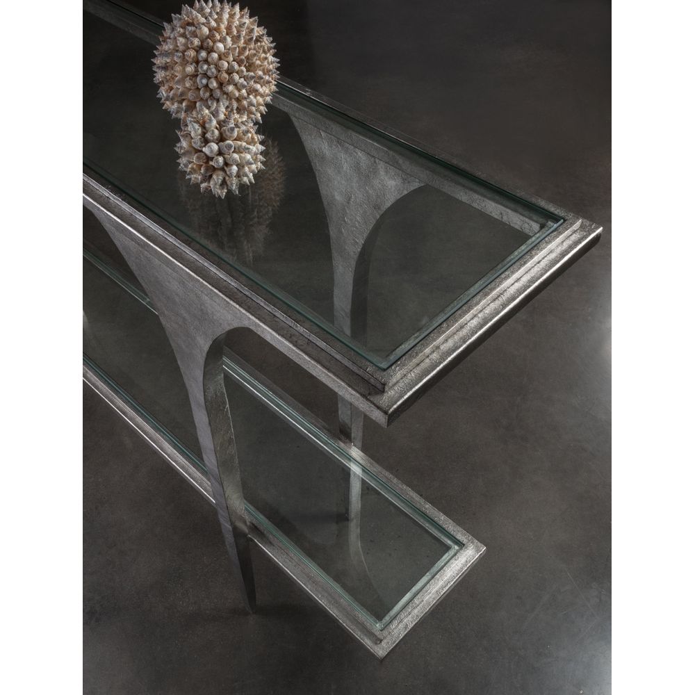 Console Tables Porto Silver Console - Silver Leaf