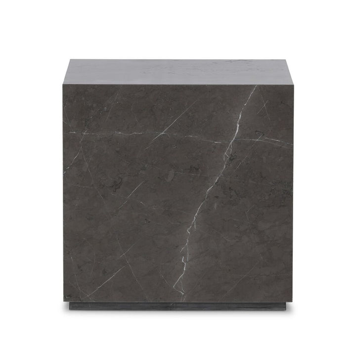 Modern Marble Plinth End Table