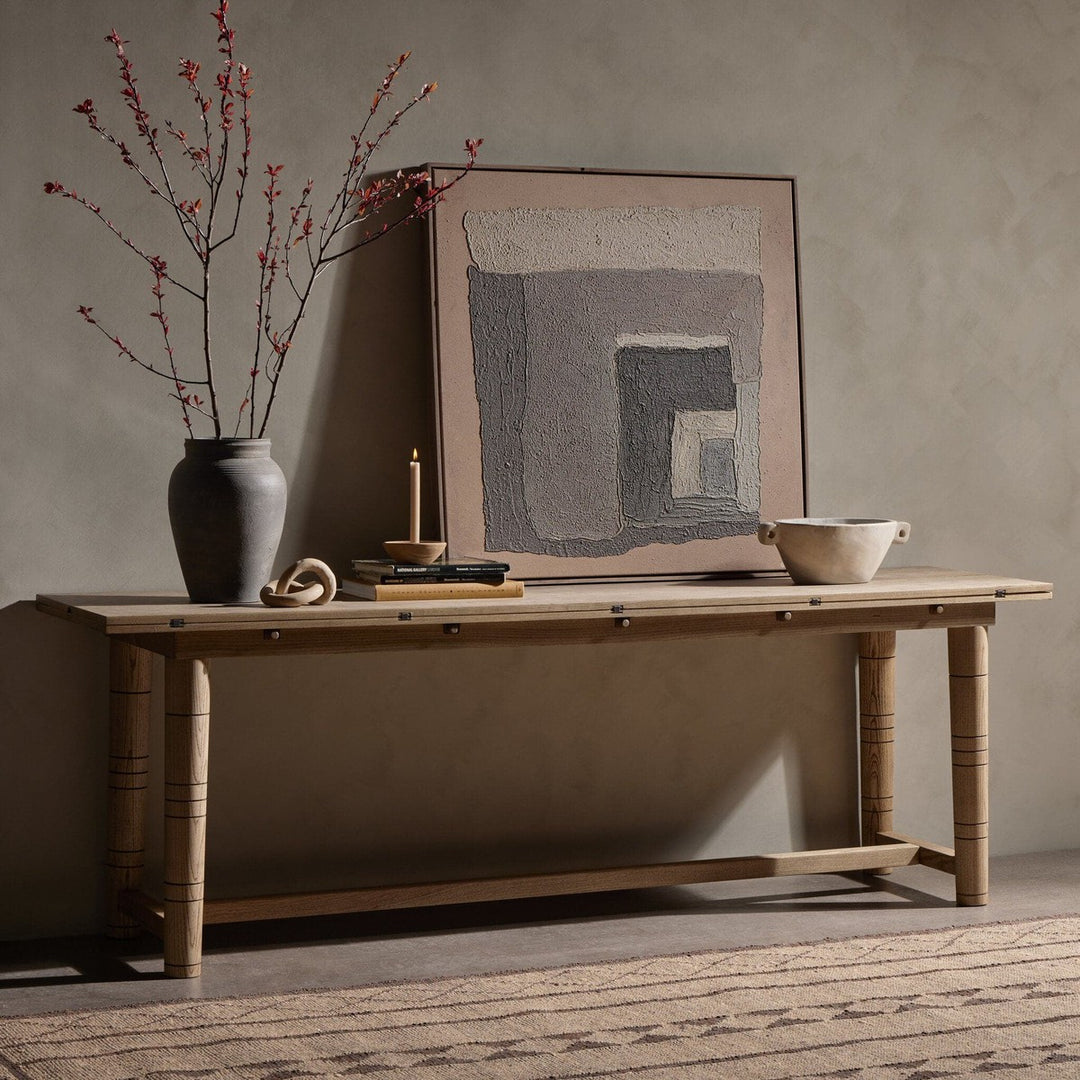 Turner Flip Top Console Table - Toasted Ash