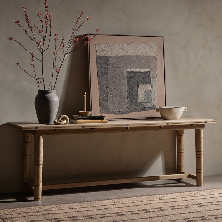 Turner Flip Top Console Table - Toasted Ash