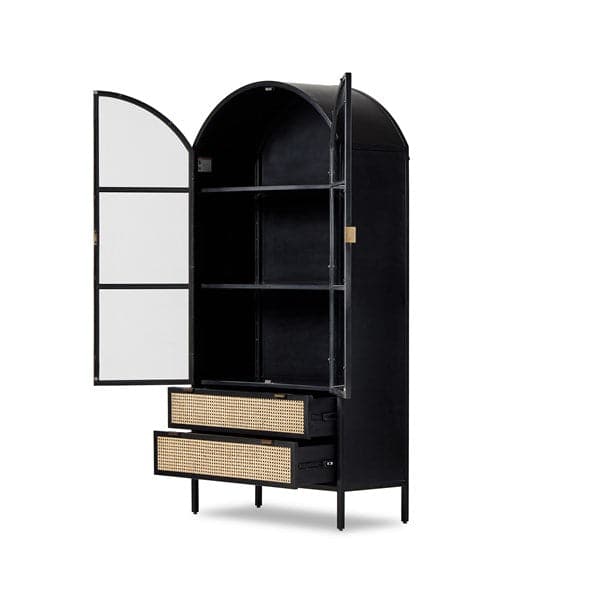 Neve Cabinet - Sandblasted Vintage Black-Four Hands-FH-236058-001-Bookcases & Cabinets-5-France and Son