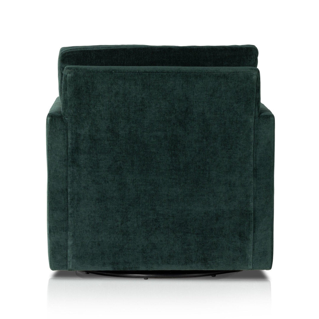 Landon Swivel Chair - Emerald Worn Velvet