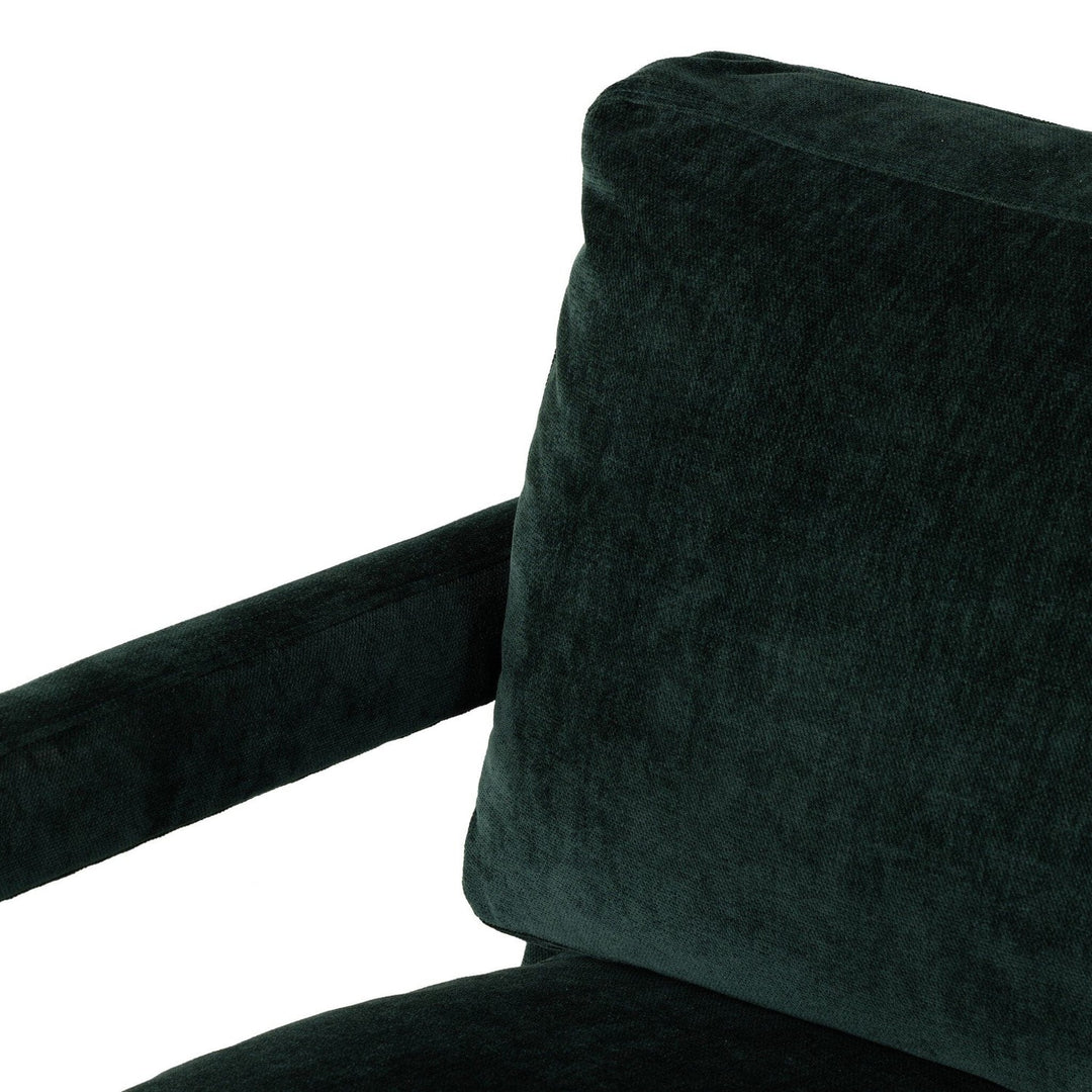 Landon Swivel Chair - Emerald Worn Velvet