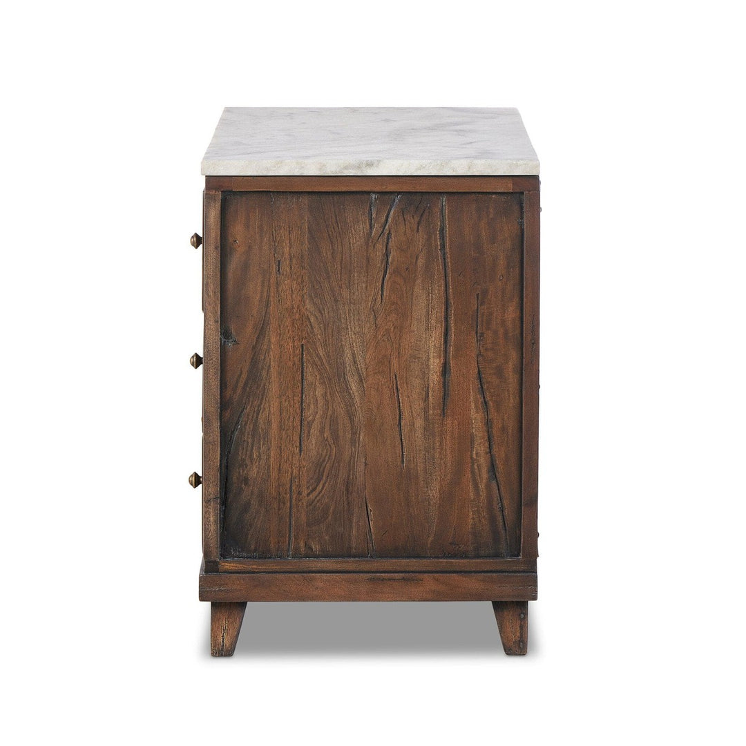 Celeste Nightstand - White Statuario Marble