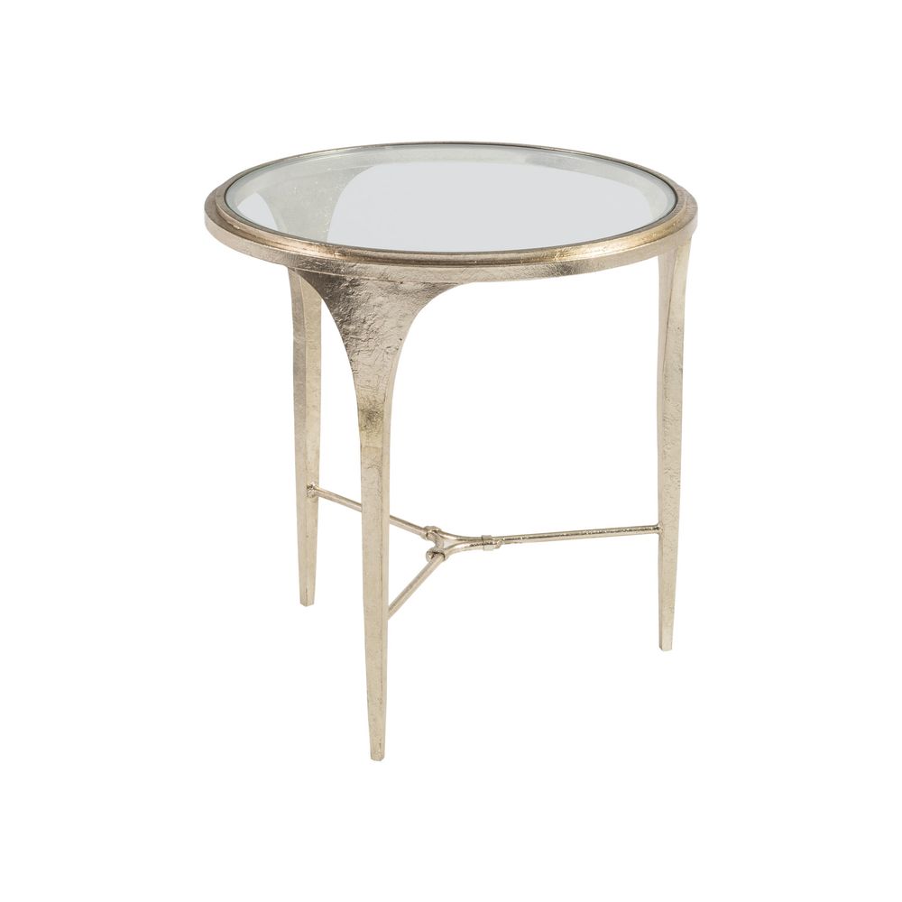 Side Tables Porto Champagne Round End Table - Champagne