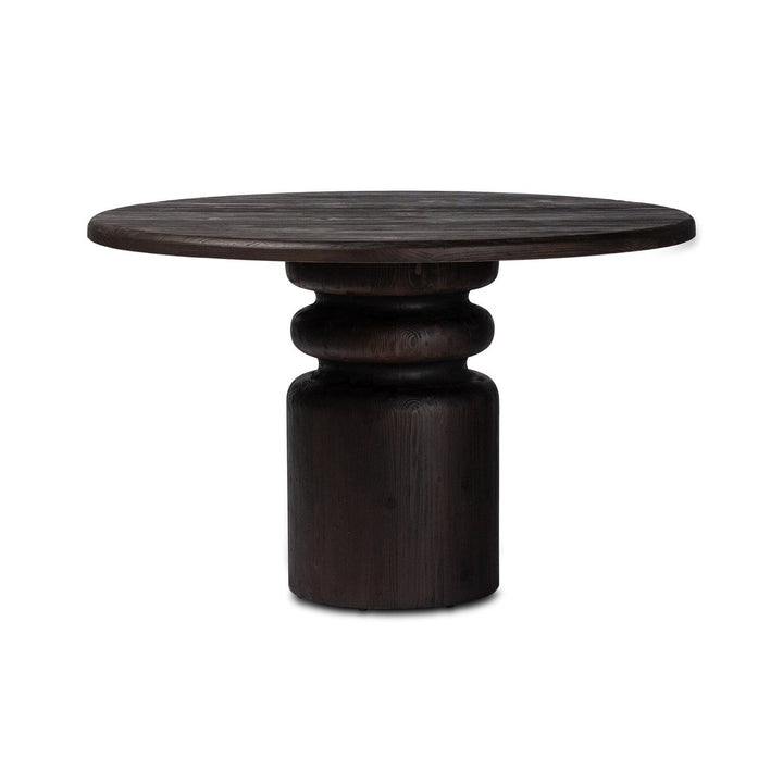 Hudson Round Dining Table - Burnt Pine