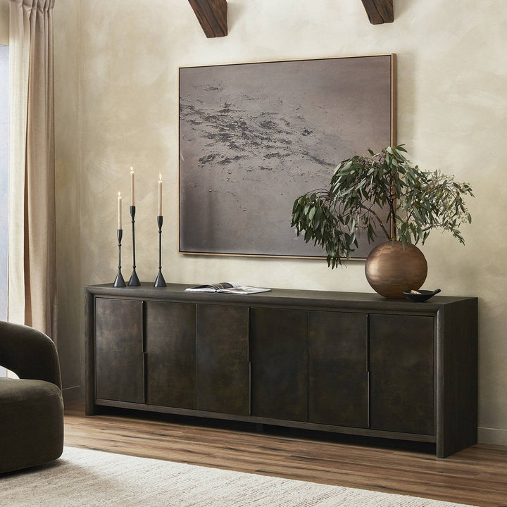 Anderson 6 Door Sideboard - Espresso Oak - Dark Brown