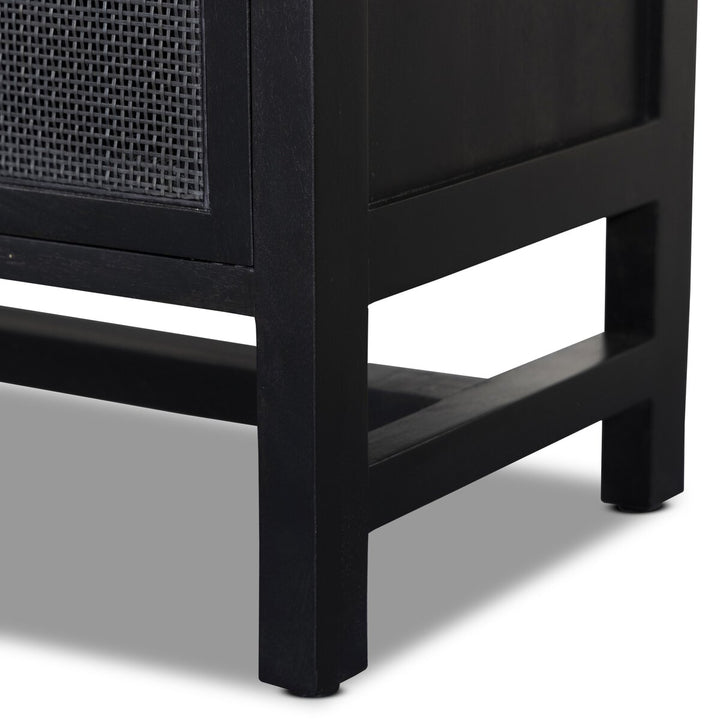 Harmony Sideboard - Black Wash Mango W/ Black Cane - 96"