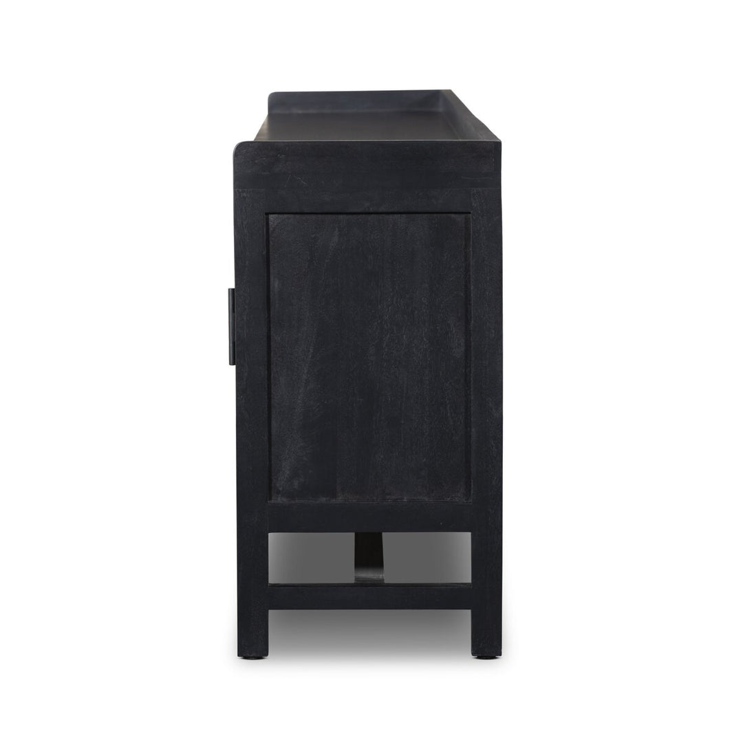 Harmony Sideboard - Black Wash Mango W/ Black Cane - 96"