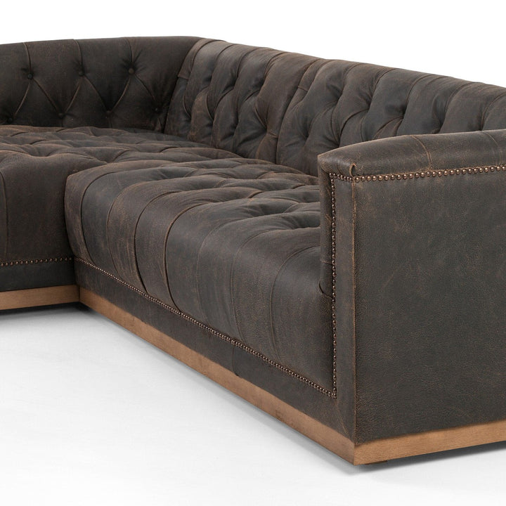 Larkin 2-Piece Sectional - Destroyed Black - Left Arm Facing 109"