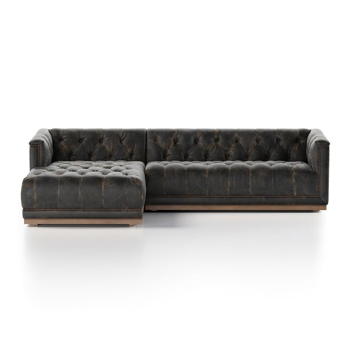 Larkin 2-Piece Sectional - Destroyed Black - Left Arm Facing 109"