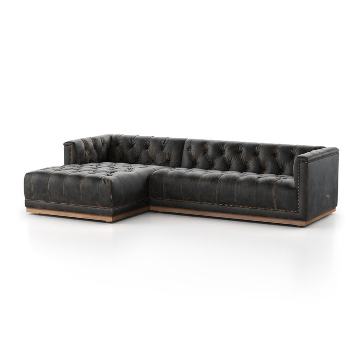 Larkin 2-Piece Sectional - Destroyed Black - Left Arm Facing 109"