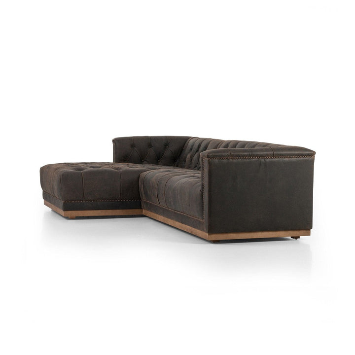 Larkin 2-Piece Sectional - Destroyed Black - Left Arm Facing 109"