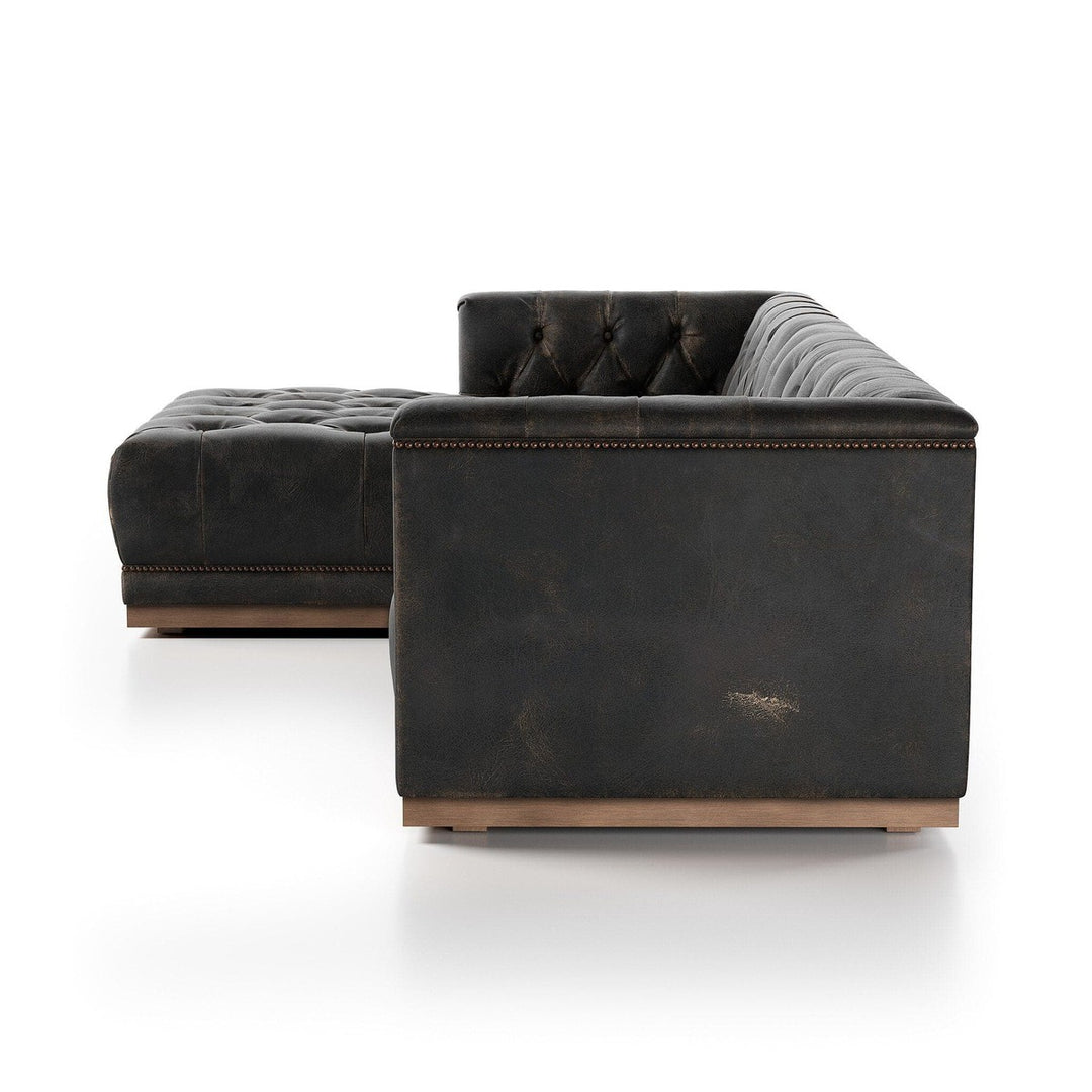 Larkin 2-Piece Sectional - Destroyed Black - Left Arm Facing 109"