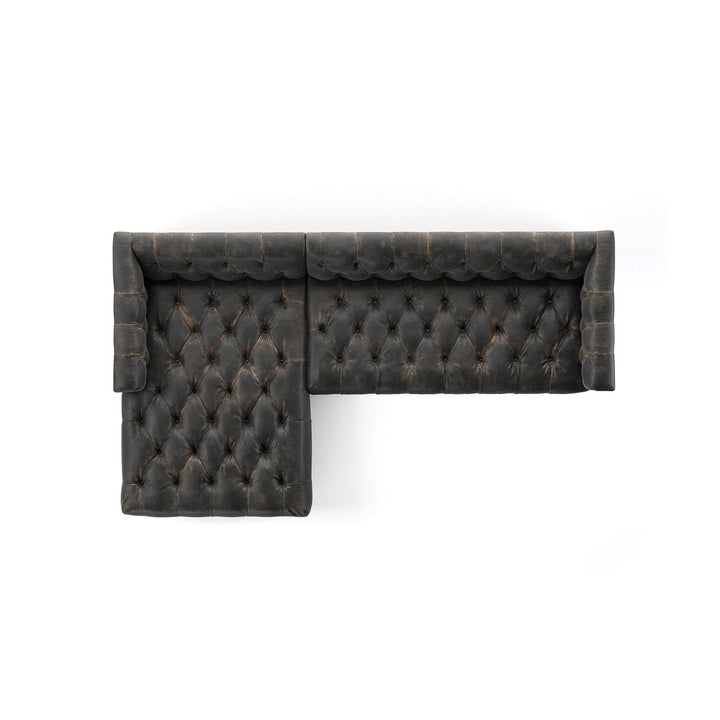 Larkin 2-Piece Sectional - Destroyed Black - Left Arm Facing 109"