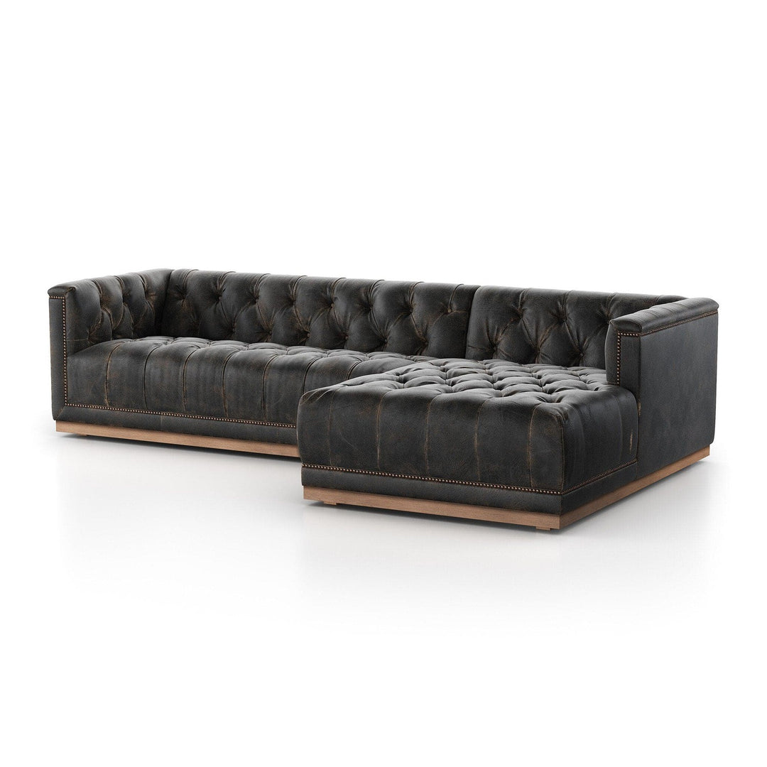 Larkin 2-Piece Sectional - Destroyed Black - Right Arm Facing 109"