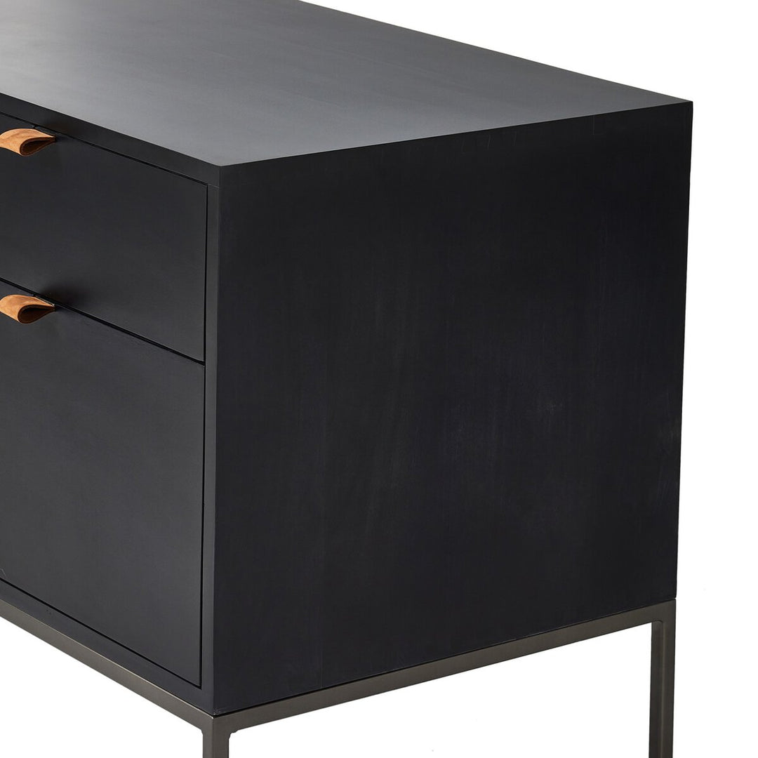 Troy Modular Wide Filing Cabinet - Black Wash Poplar