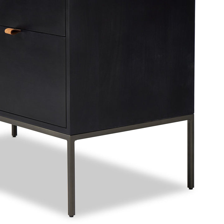 Troy Modular Wide Filing Cabinet - Black Wash Poplar