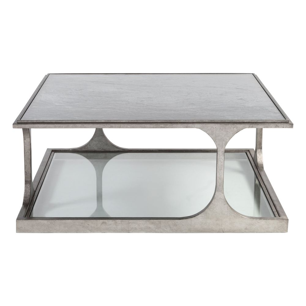 Coffee Tables Bond Street Silver Square Cocktail Table - Silver Leaf