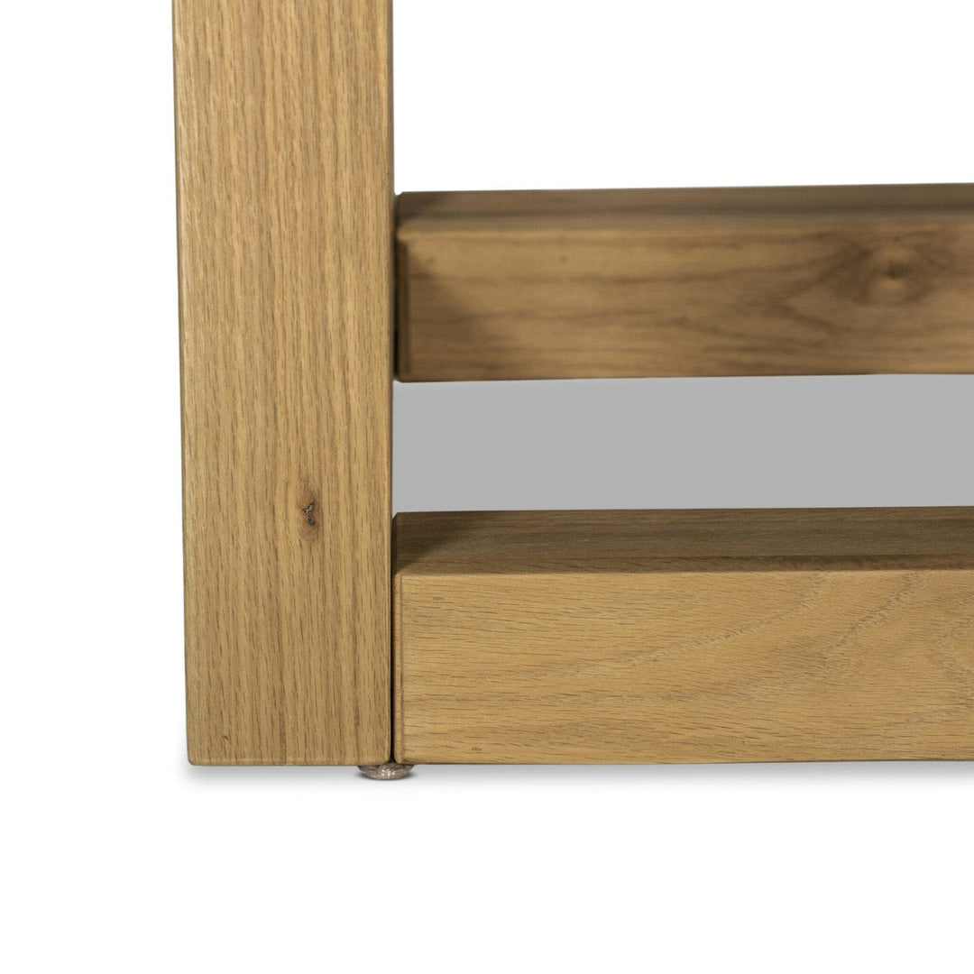 Emerson Console Table With Floating Top - Warm Natural Oak