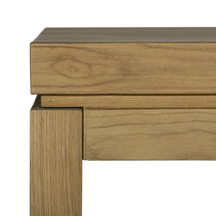 Emerson Console Table With Floating Top - Warm Natural Oak