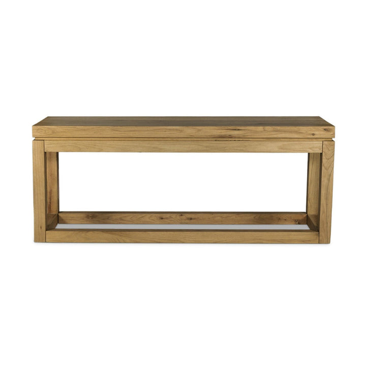 Emerson Console Table With Floating Top - Warm Natural Oak