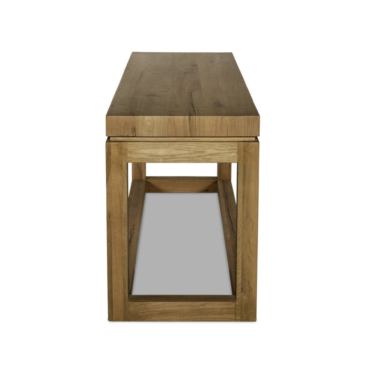 Emerson Console Table With Floating Top - Warm Natural Oak