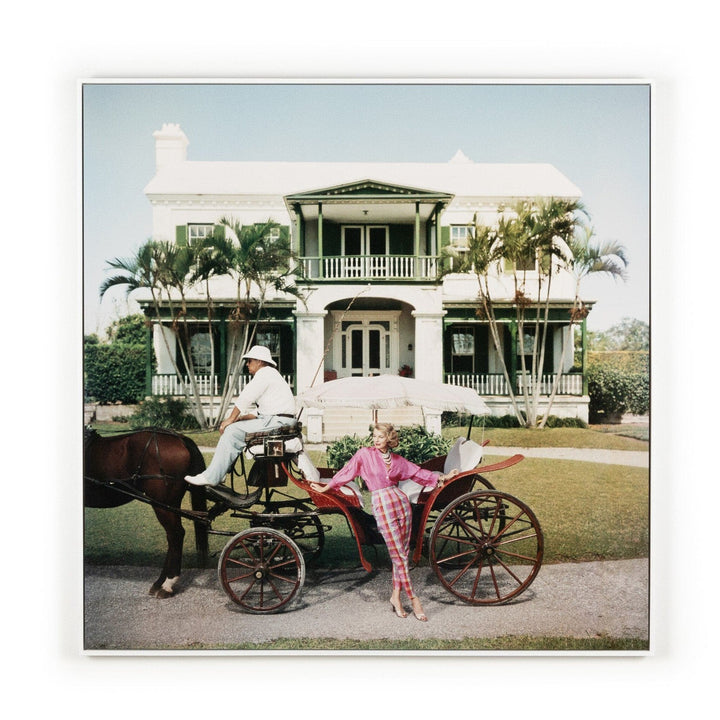 Coastal Hostess by Slim Aarons - White Maple Floater