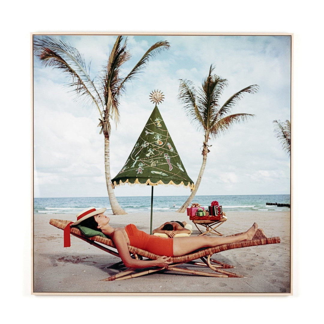 Coastal Breeze by Slim Aarons - Natural Maple Floater