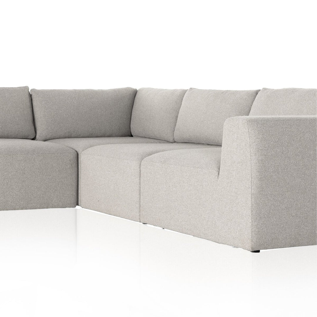 Kaylee 5-Piece Sectional - W/ Ottoman - Torrance Silver