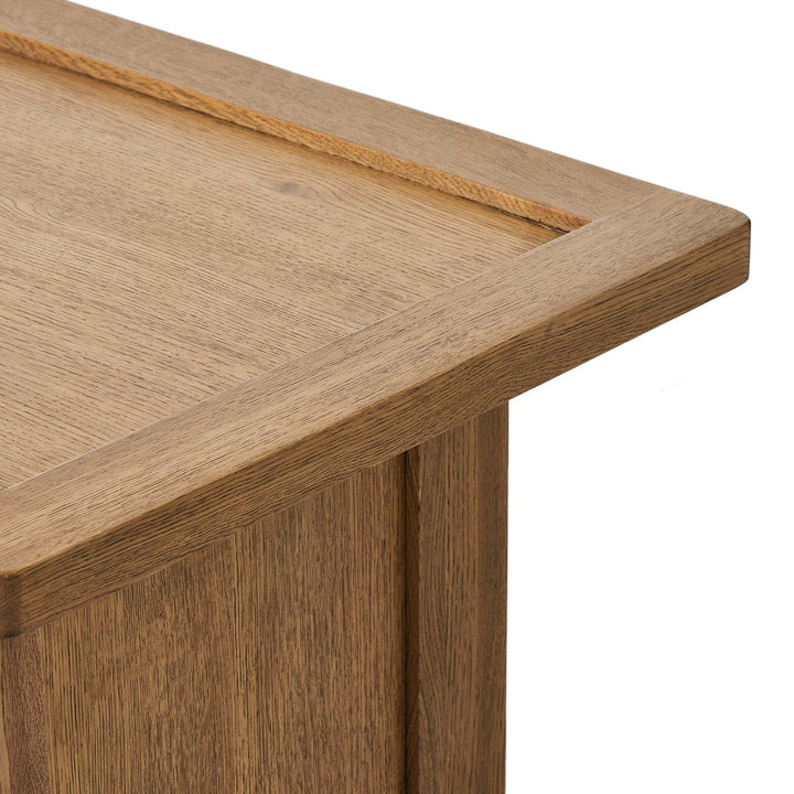 Milton Media Console - Natural Light Oak - Light Brown