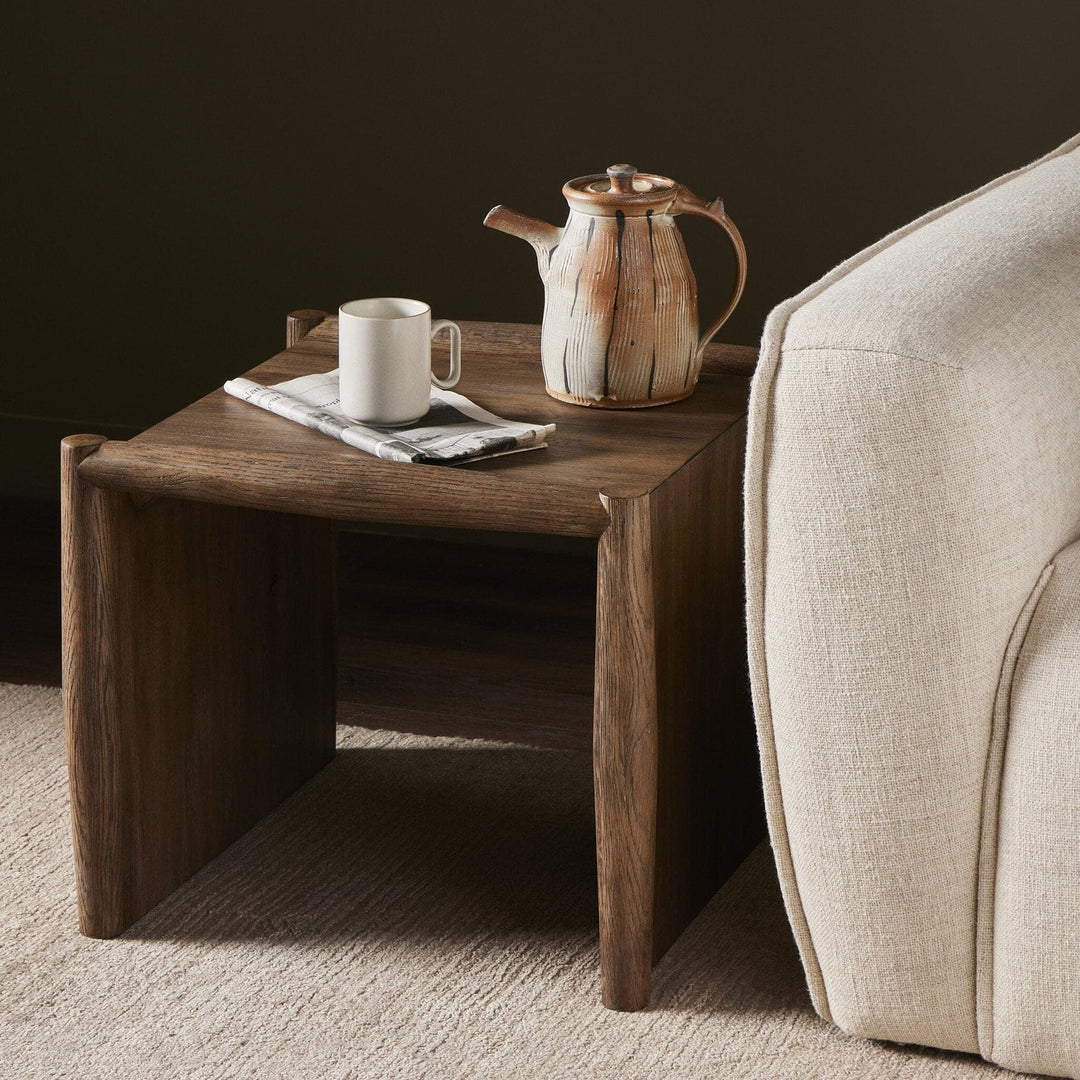 Harrison End Table - Weathered Oak