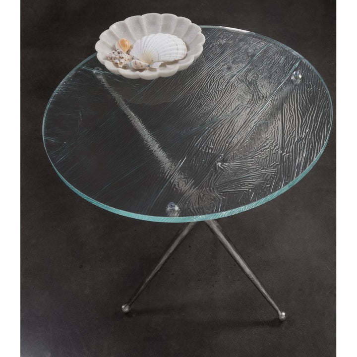 Side Tables Marcus Silver Round End Table - Silver Leaf