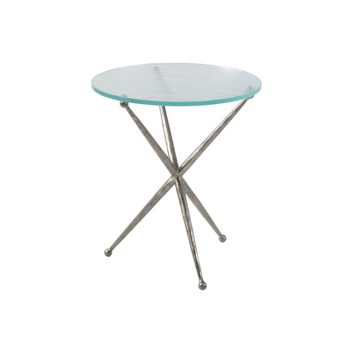 Side Tables Marcus Silver Round End Table - Silver Leaf