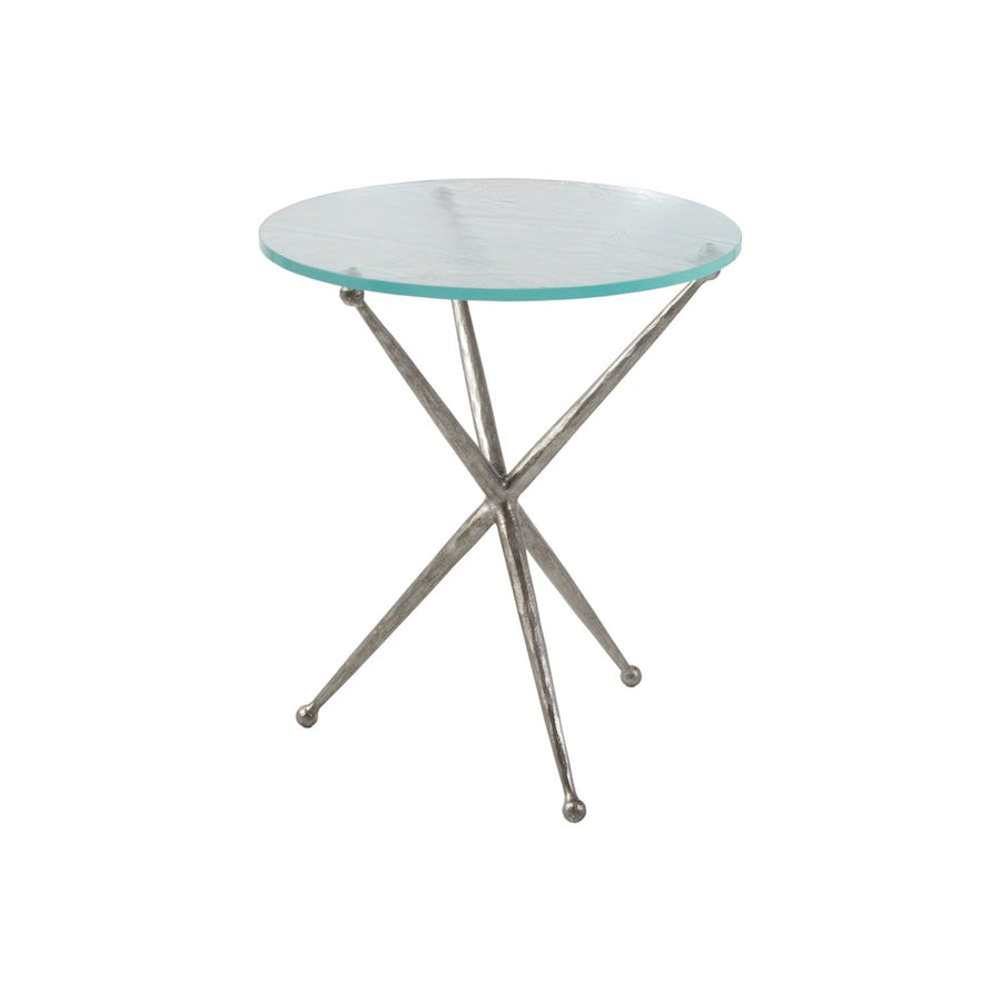 Side Tables Marcus Silver Round End Table - Silver Leaf