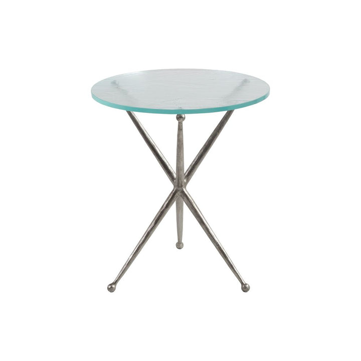 Side Tables Marcus Silver Round End Table - Silver Leaf