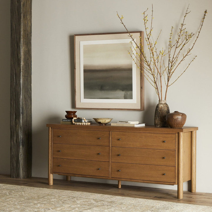 Donovan 6 Drawer Dresser - Amber Oak