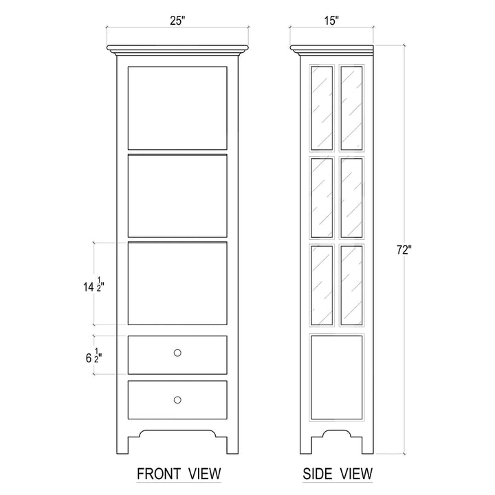 Aries 2 Drawer Bookcase-Bramble-BRAM-23645OCB-Bookcases & Cabinets-4-France and Son