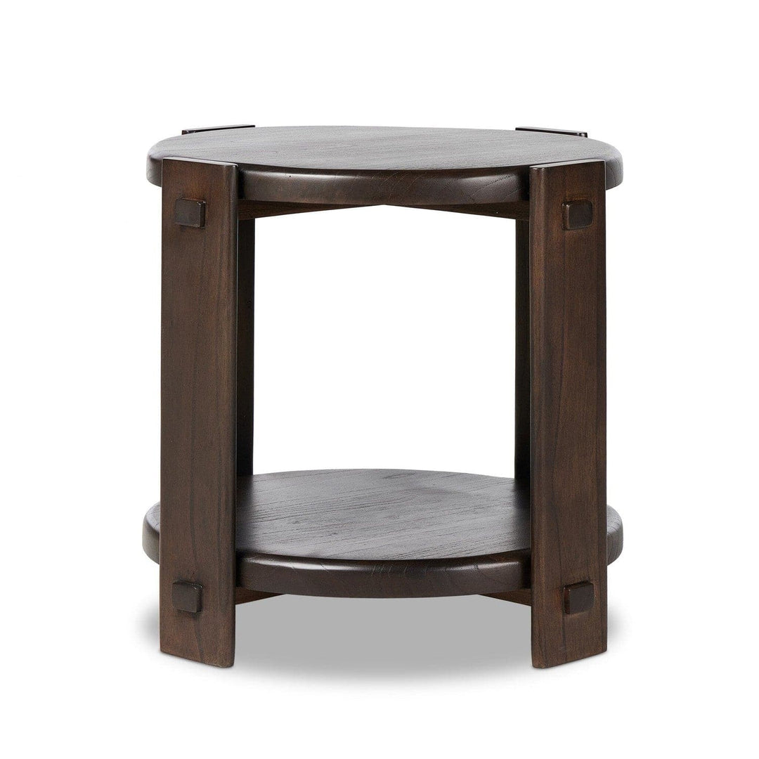 Kingston Two Tier End Table - Matte Brown Neem