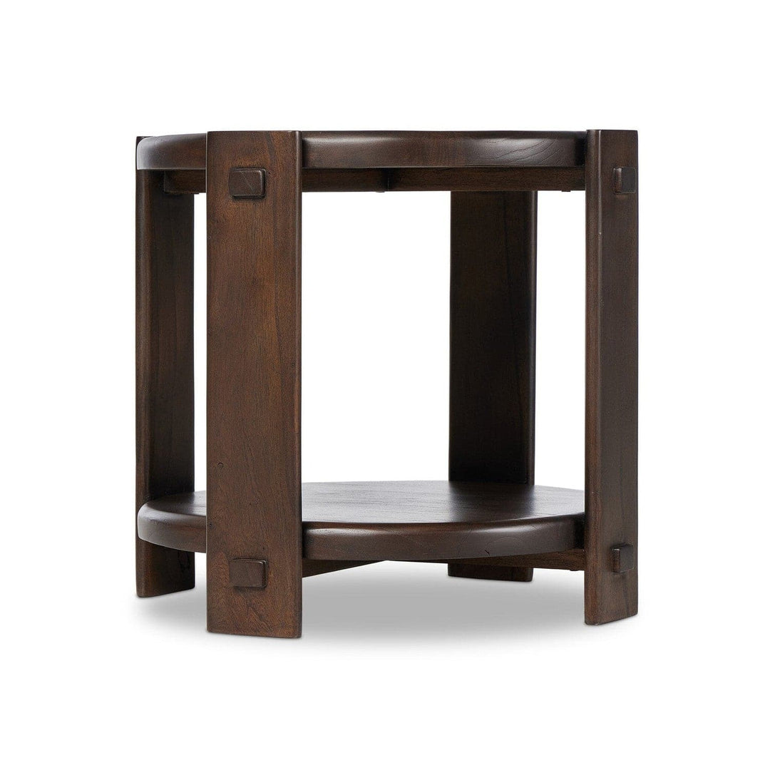 Kingston Two Tier End Table - Matte Brown Neem