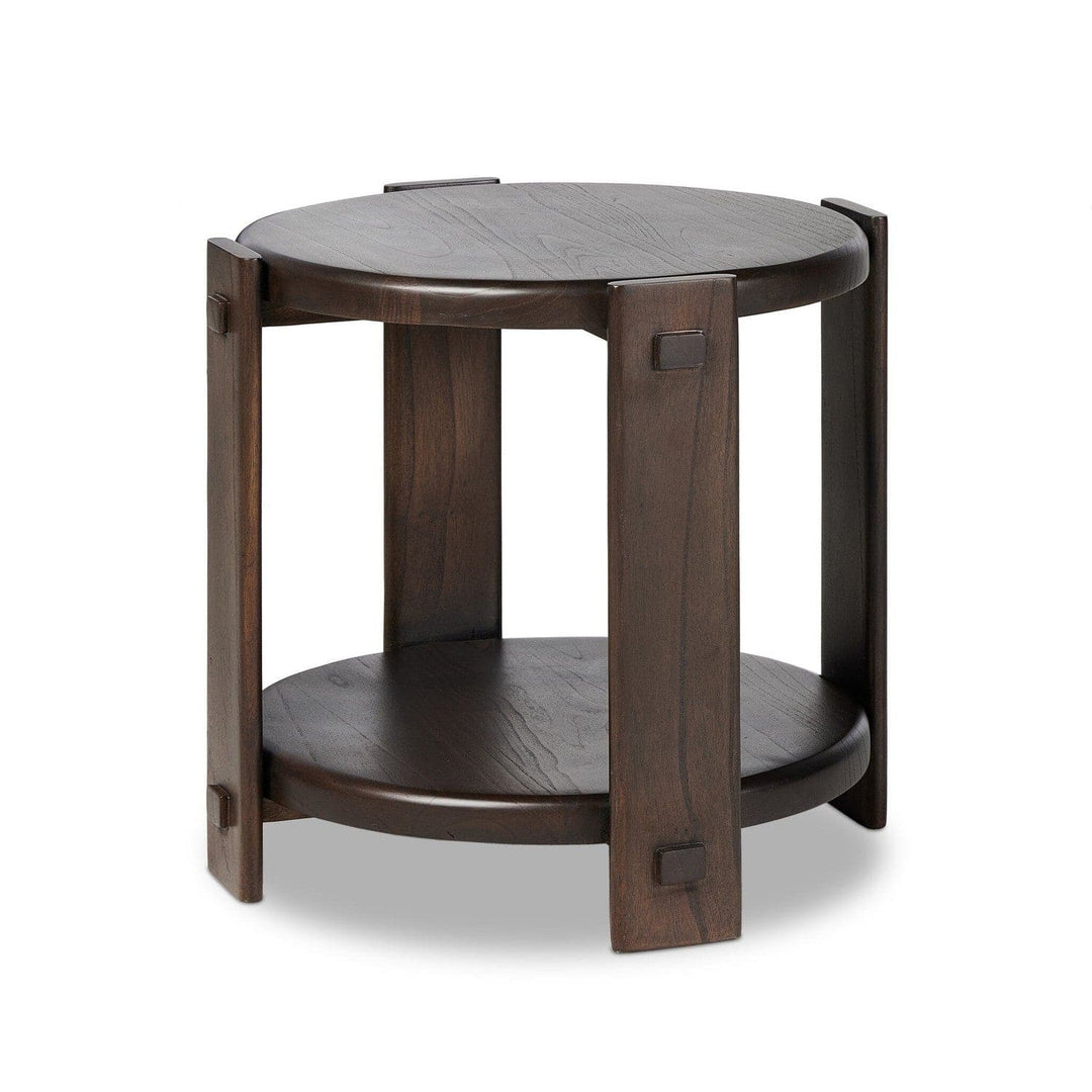 Kingston Two Tier End Table - Matte Brown Neem