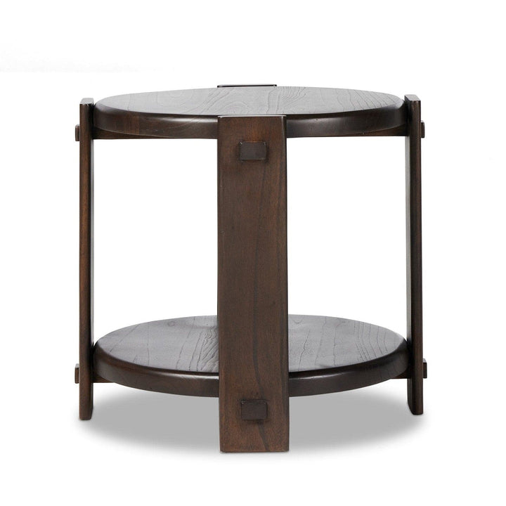 Kingston Two Tier End Table - Matte Brown Neem