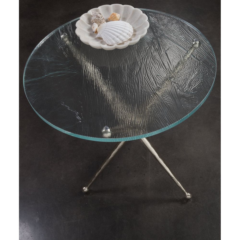 Side Tables Marcus Champagne Round End Table - Champagne