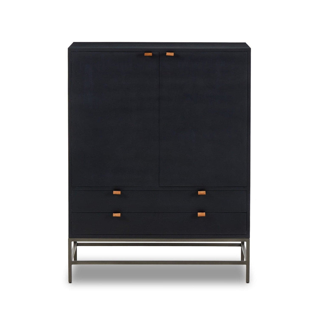 Calloway Bar Cabinet - Black Wash Poplar