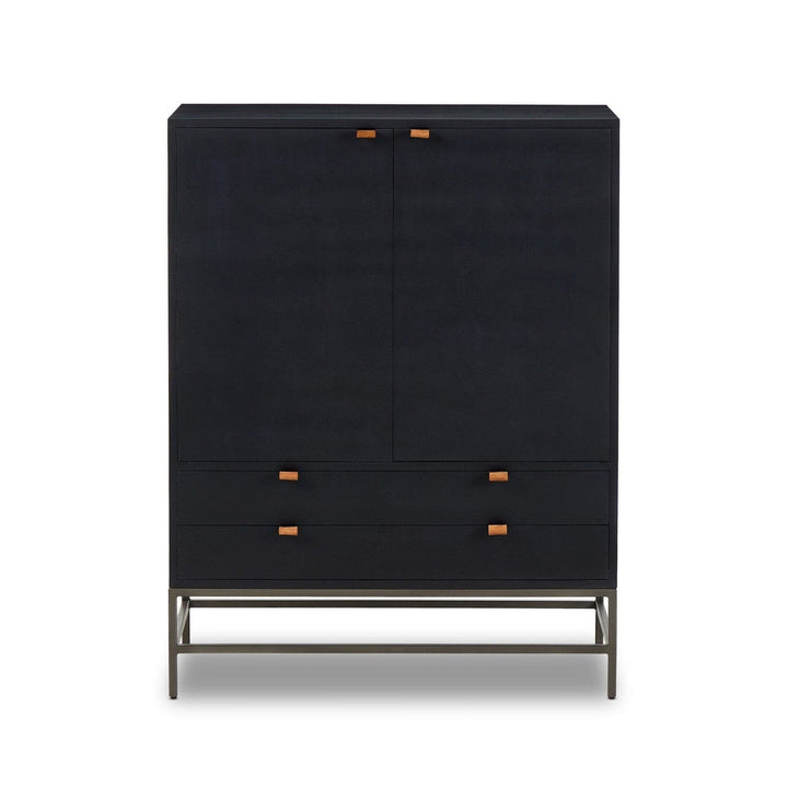 Calloway Bar Cabinet - Black Wash Poplar