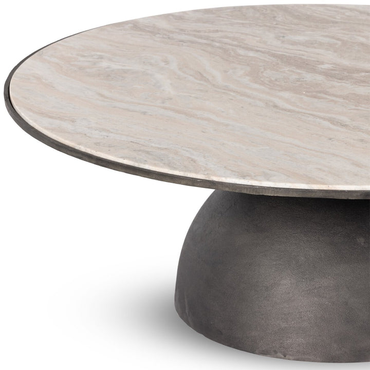 Prescott Large Coffee Table - Creamy Taupe Marble