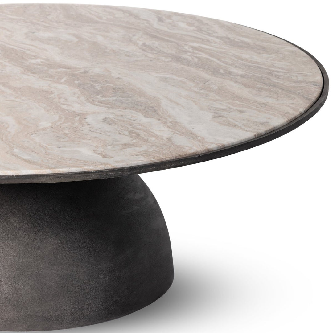 Prescott Large Coffee Table - Creamy Taupe Marble