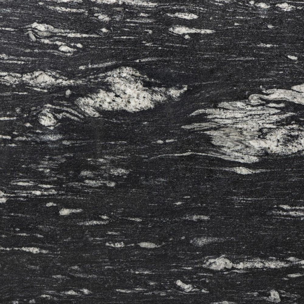 Solas Coffee Table Hammered Grey + Polished Black Marble