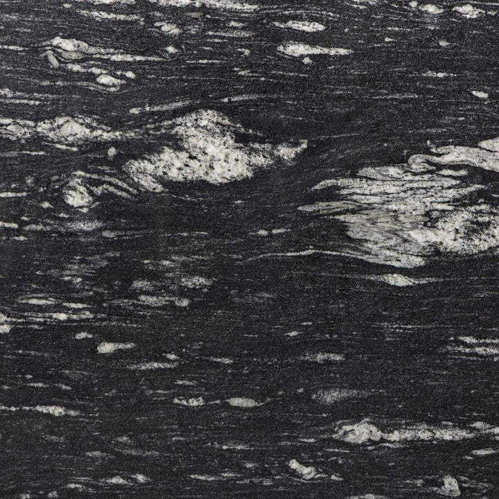 Solas Coffee Table Hammered Grey + Polished Black Marble