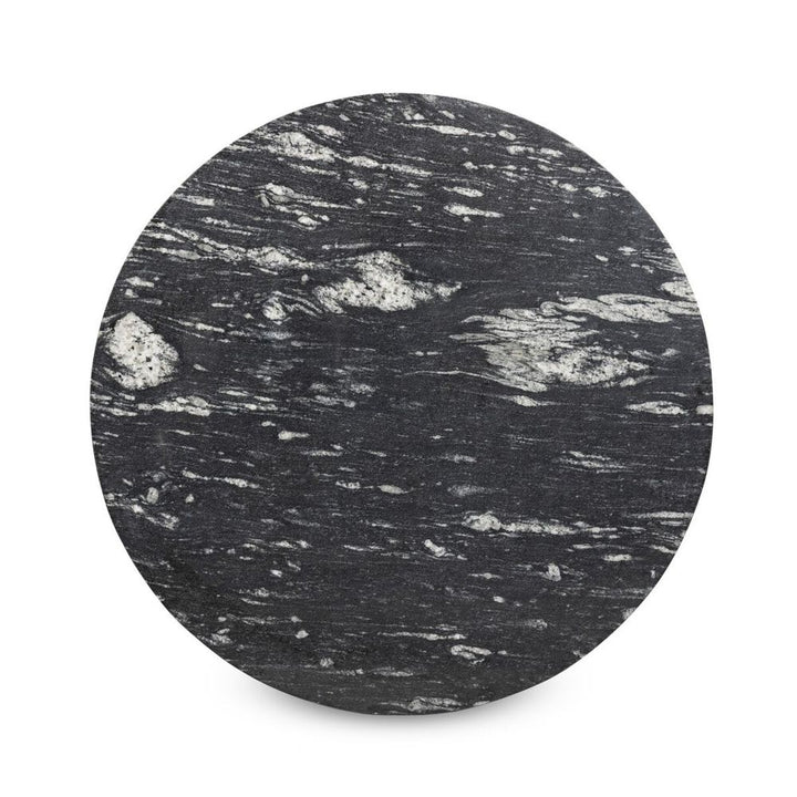 Solas Coffee Table Hammered Grey + Polished Black Marble